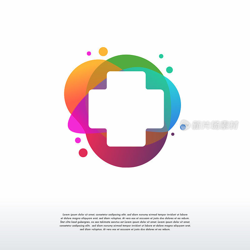 Colorful Plus Healthcare logo vector, Plus logo designs template, design concept, logo, logotype element for template